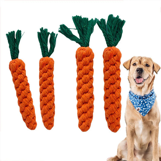 1Pcs BRAIDED CARROT MOLLAR CLEANING DOG TOY