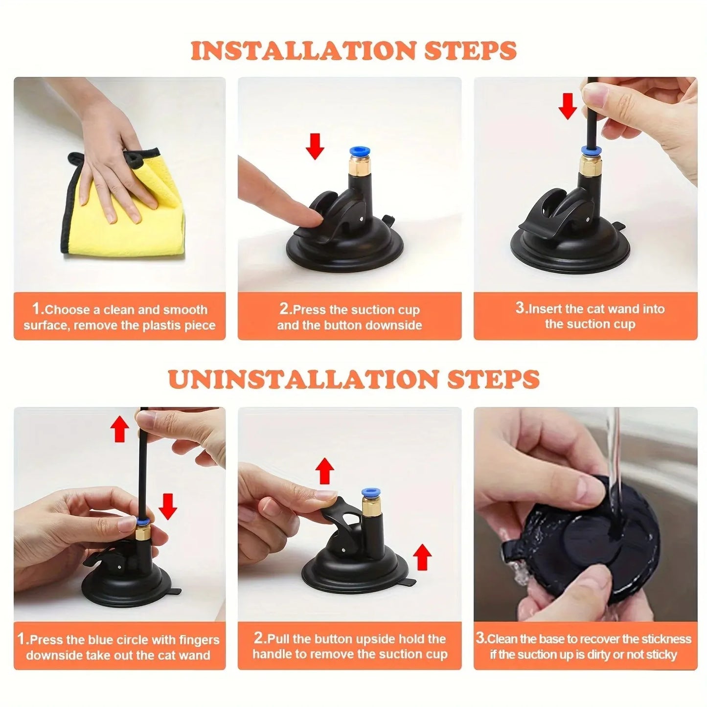 SUCTION CUP INTERACTIVE BELL & FEATHER WAND - CAT TEASER TOY