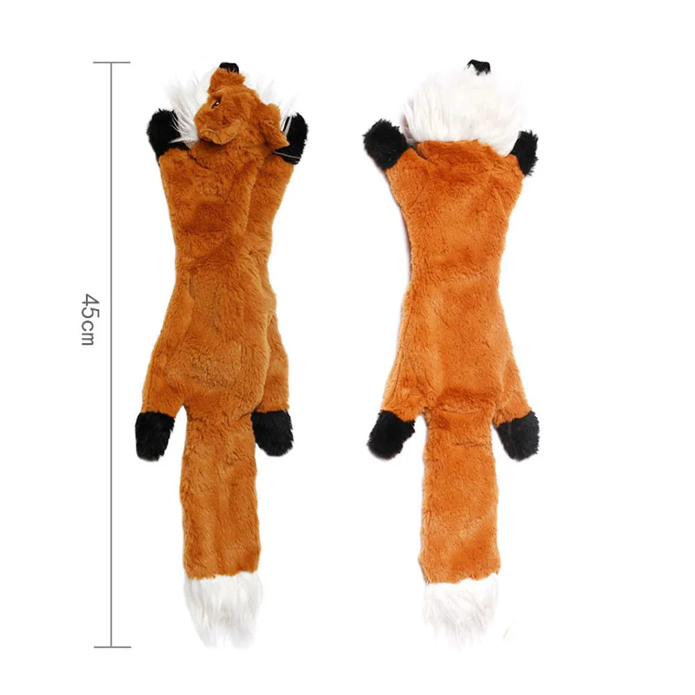 STUFFINGLESS Animal Shaped Dog Toy with Squeakers