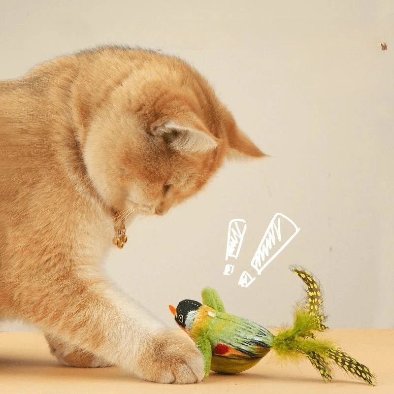 INDOOR INTERACTIVE BIRD TOY W/ REALISTIC SOUNDS