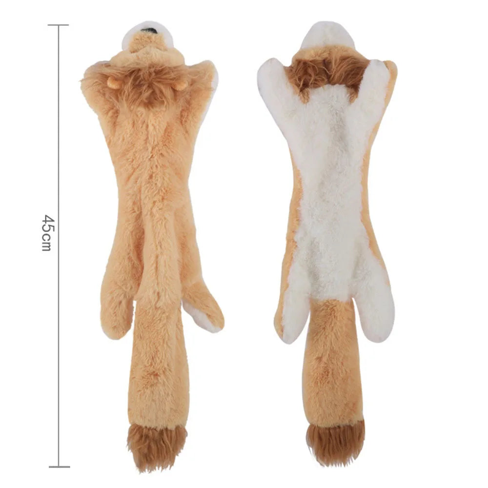 STUFFINGLESS Animal Shaped Dog Toy with Squeakers
