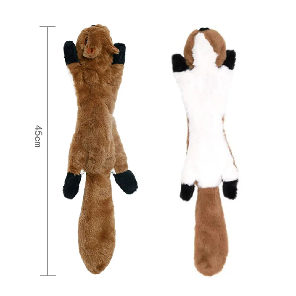 STUFFINGLESS Animal Shaped Dog Toy with Squeakers