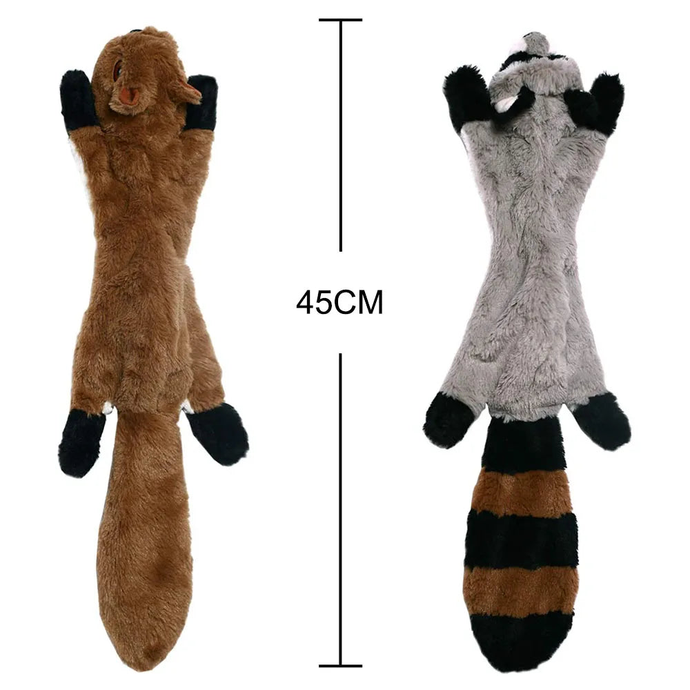 STUFFINGLESS Animal Shaped Dog Toy with Squeakers