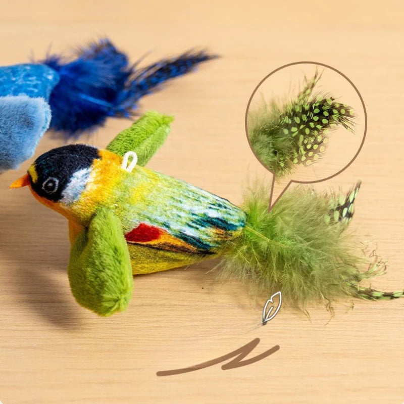 INDOOR INTERACTIVE BIRD TOY W/ REALISTIC SOUNDS