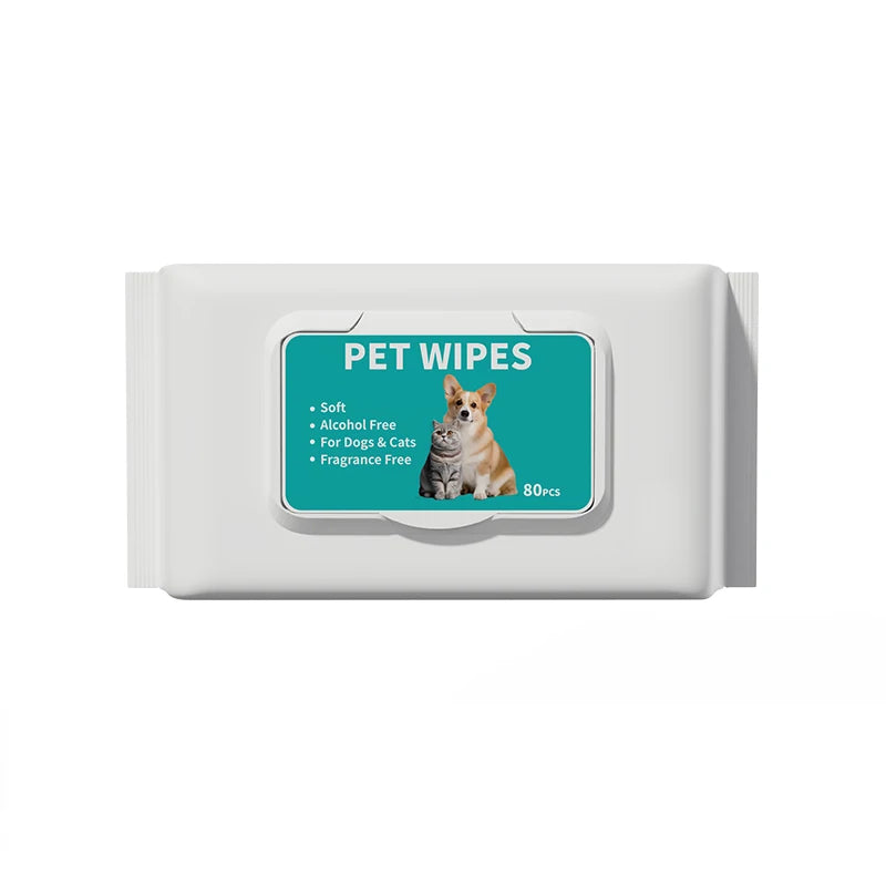 80PCS/pack HYGENIC DISPOSABLE PET WIPES