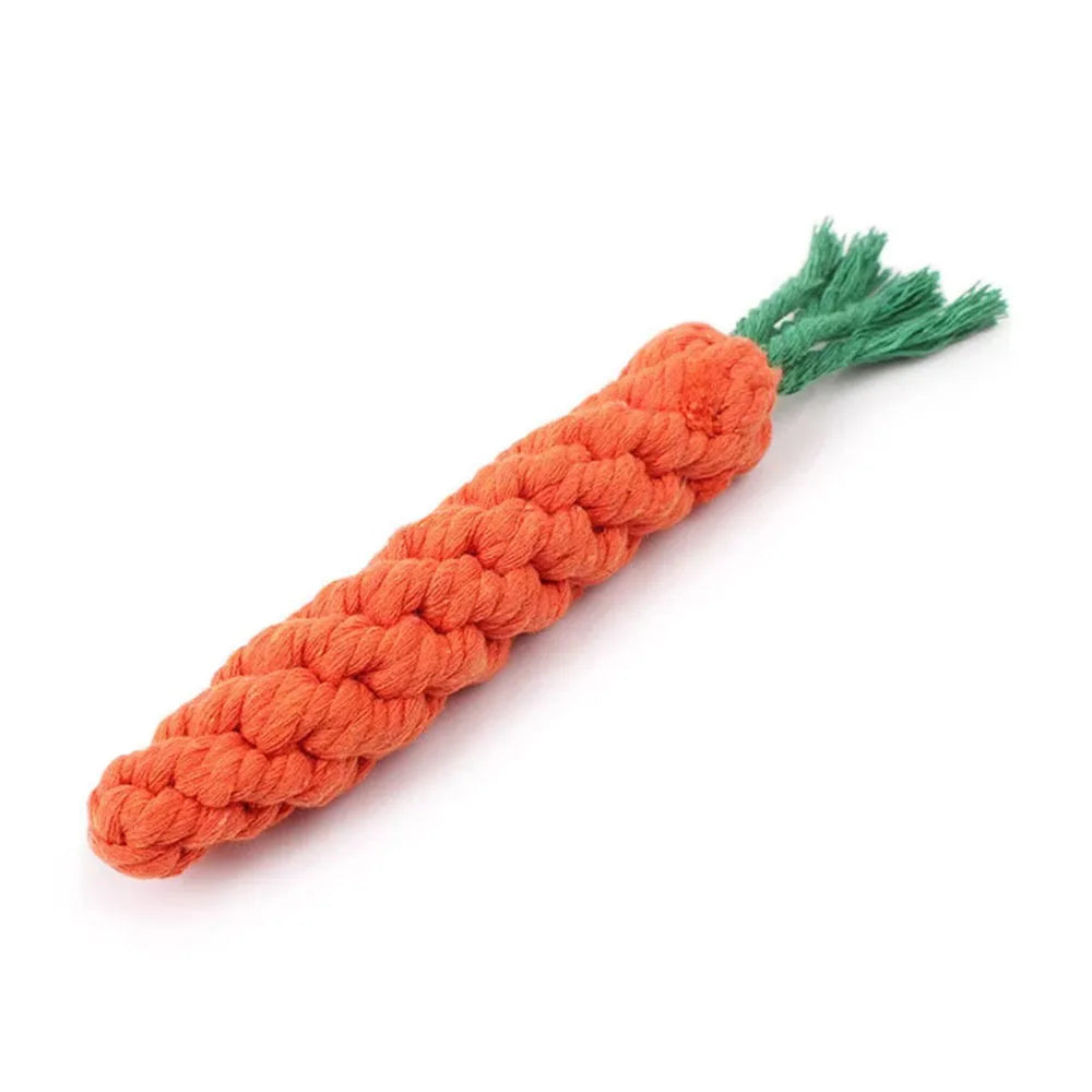 1Pcs BRAIDED CARROT MOLLAR CLEANING DOG TOY