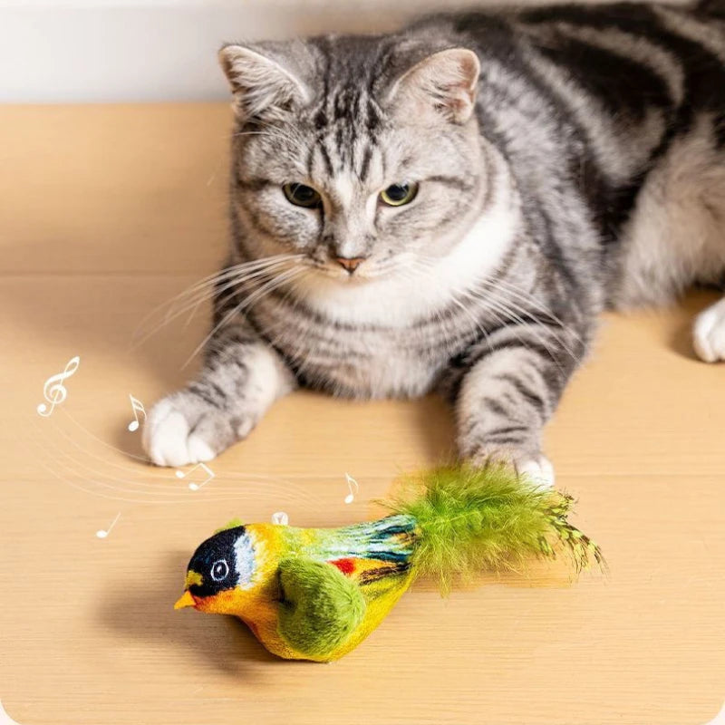 INDOOR INTERACTIVE BIRD TOY W/ REALISTIC SOUNDS