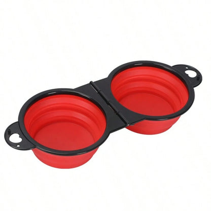 2-in-1 FOLDABLE DUAL FEEDING BOWL - PORTABLE