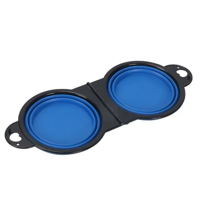 2-in-1 FOLDABLE DUAL FEEDING BOWL - PORTABLE