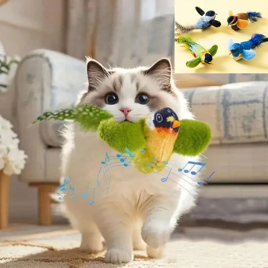 INDOOR INTERACTIVE BIRD TOY W/ REALISTIC SOUNDS