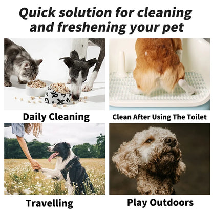 80PCS/pack HYGENIC DISPOSABLE PET WIPES