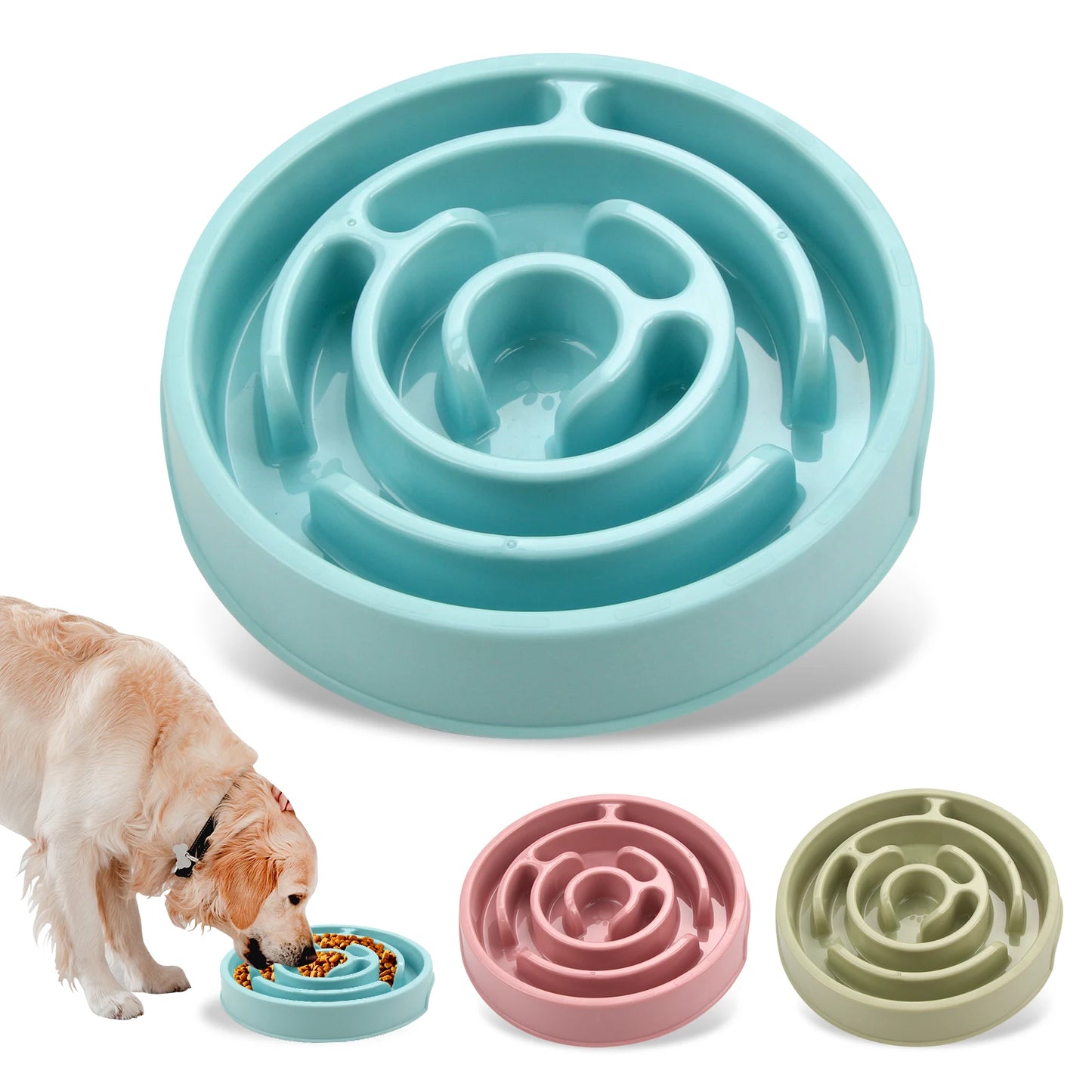 SLOW FEEDER BOWL FOR DOGS/CATS - NON SLIP