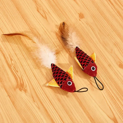 RETRACTABLE FISHING ROD CAT TOY
