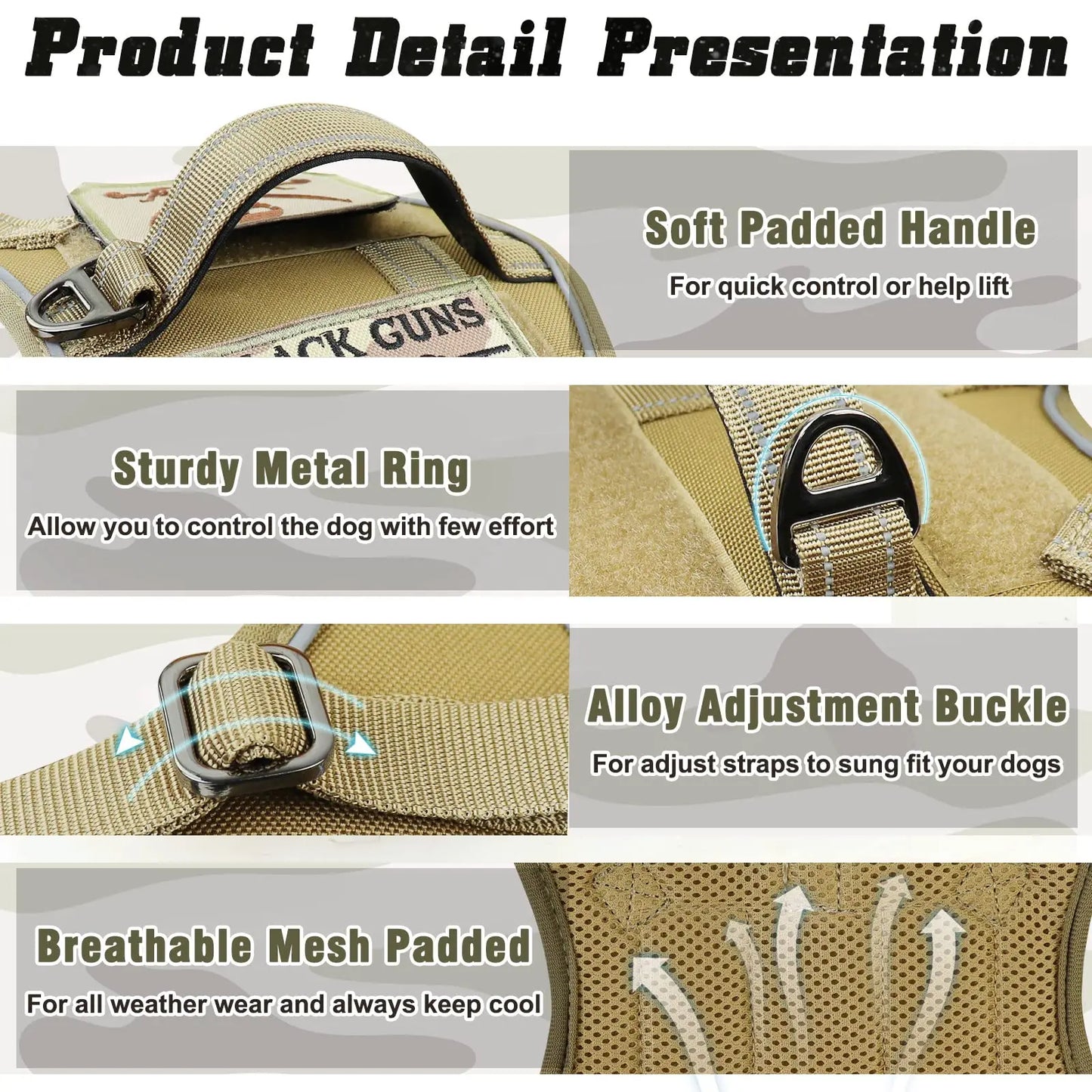 TACTICAL DOG HARNESS FOR SMALL DOGS