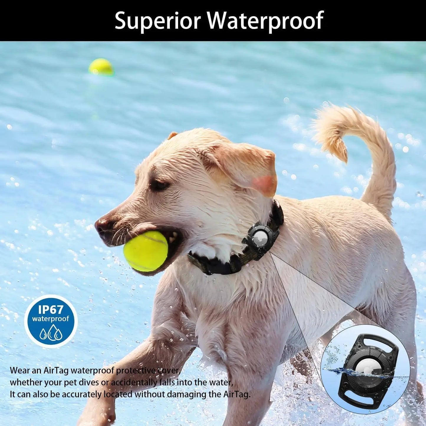 WATERPROOF AIRTAG HOLDER FOR DOG COLLAR