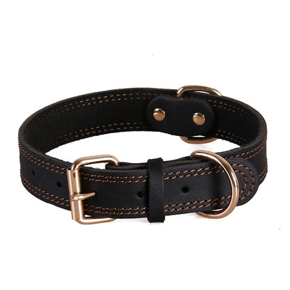 GENUINE LEATHER HEAVY DUTY DOG COLLAR